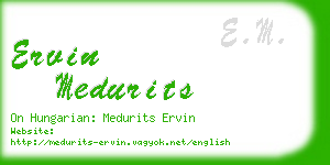 ervin medurits business card